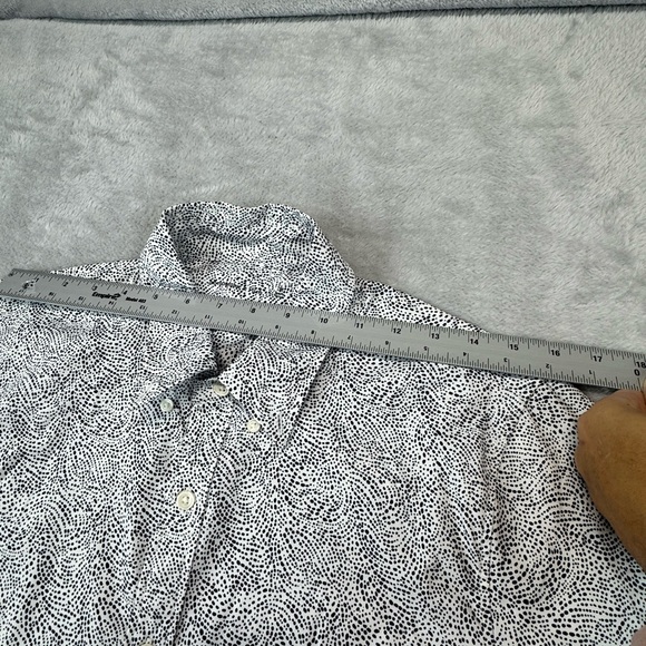 Abercrombie & Fitch Short Sleeve Button Up White/Blue Pomegranate Print Men’s M - Picture 9 of 9